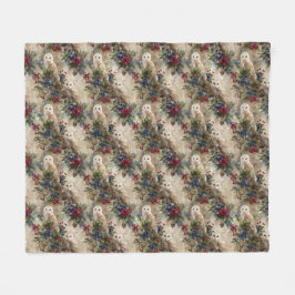 Cobertor De Velo Enchanting Floral Owl