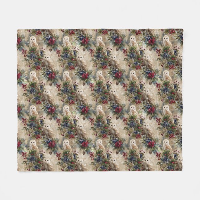 Cobertor De Velo Enchanting Floral Owl (Frente (Horizontal))