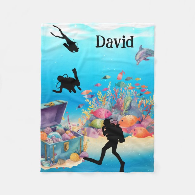 Cobertor De Velo Encontrei o tesouro Fleece Blanket (Frente)