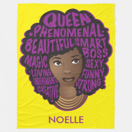 Cobertor De Velo Encorajando as mulheres negras, púrpura e amarela