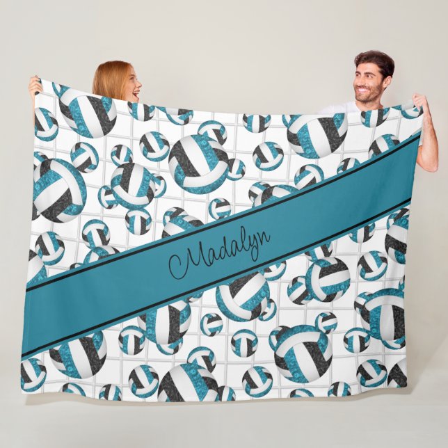 Cobertor De Velo Ênfase líquida do vuliche preto-teal (In Situ)