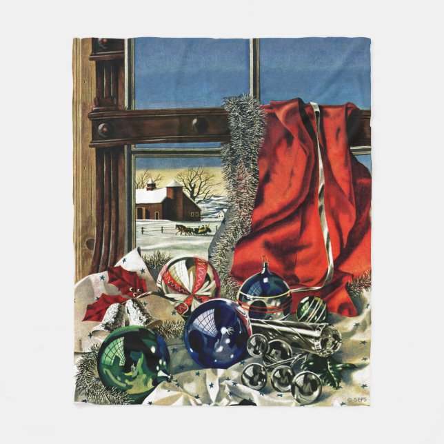 Cobertor De Velo Enfeites de natal (Frente)