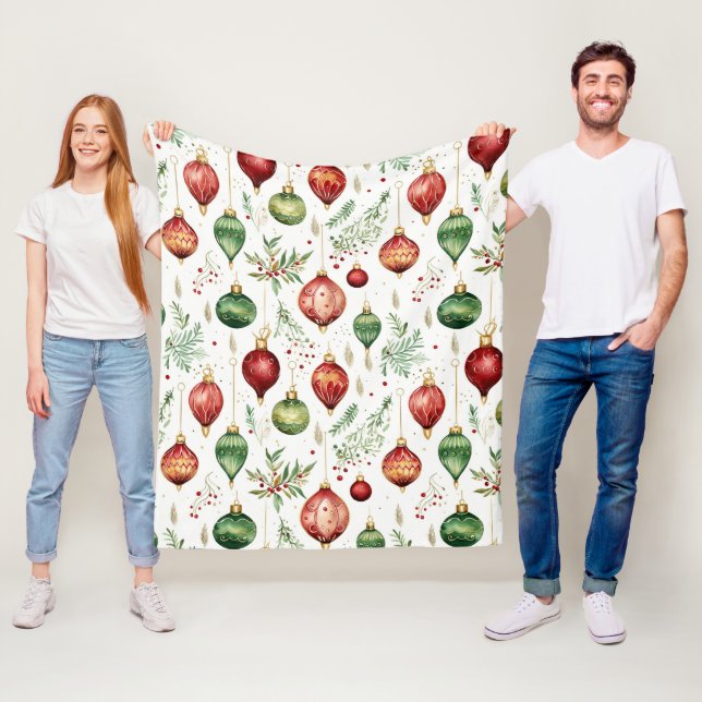 Cobertor De Velo Enfeites de natal Festivos Padrão Invisível (In Situ)