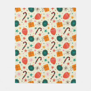 Cobertor De Velo Enfeites de natal retroativo e padrão de presentes