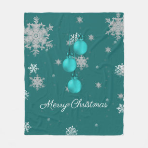 Cobertor De Velo Enfeites de natal Teais Fleece Blanket