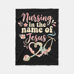 Cobertor De Velo Enfermagem em nome de enfermeira cristã jesus Nurs