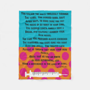 Cobertor De Velo Enfermeira aposentada Poem Fleece Blanket #2