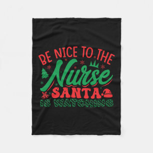 Cobertor De Velo Enfermeira Camisa De Natal Seja Legal Para Os Papa