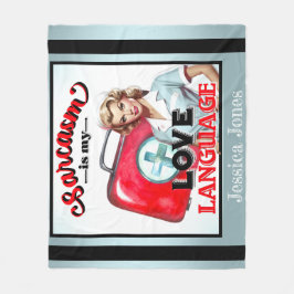 Cobertor De Velo Enfermeira Cuja Linguagem Pinup_ Love