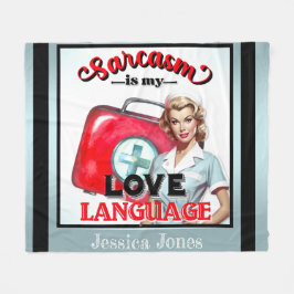 Cobertor De Velo Enfermeira Cuja Linguagem Pinup_ Love