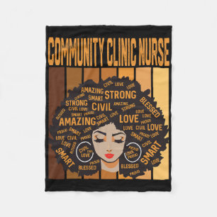 Cobertor De Velo Enfermeira da Clínica Comunitária História Negra P