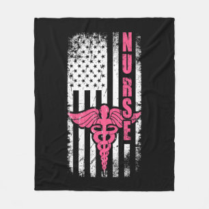 Cobertor De Velo Enfermeira de Bandeira Americana