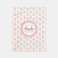 Enfermeira de Bebê com Padrão Floral Rosa Monogram