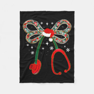 Cobertor De Velo Enfermeira de Natal Coquette Laço Estetoscópio Enf