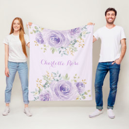 Cobertor De Velo Enfermeira de Rosas Roxos e Moleras Femininas