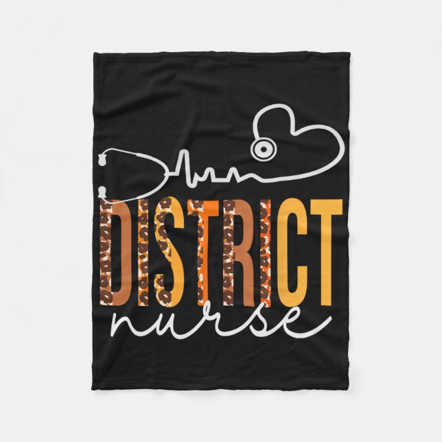 Cobertor De Velo Enfermeira distrital Leopard Heartbeat Mulheres (Frente)