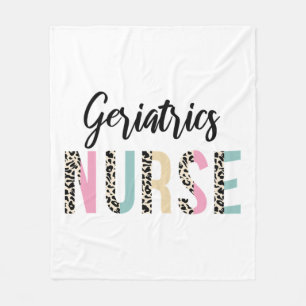 Cobertor De Velo Enfermeira Geriatria Design Leopardo Cute - Presen