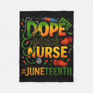 Cobertor De Velo Enfermeira Negra Droga Juneteenth Orgulho Médico