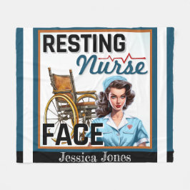 Cobertor De Velo Enfermeira Nostálgica Bonita Enfermeira Amortecida