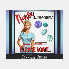 Cobertor De Velo Enfermeira Nostálgica Enfermeira Em Andamento