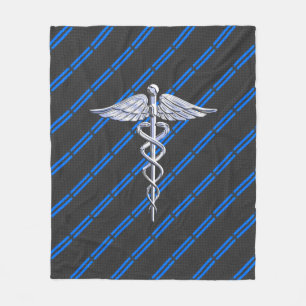 Cobertor De Velo Enfermeira Registrada RN Silver Caduceus