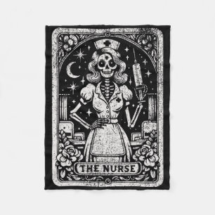 Cobertor De Velo Enfermeira Skeleton Tarot Card Enfermeira Enfermei