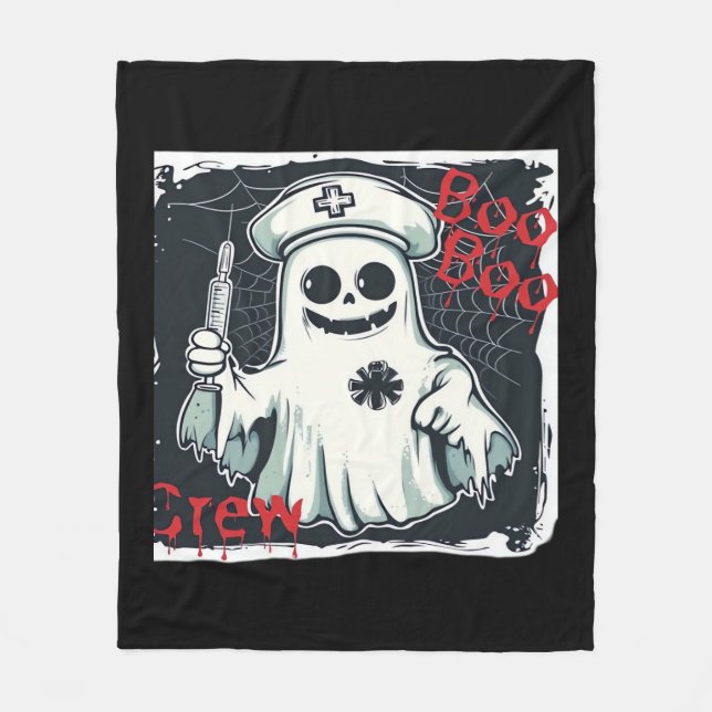 Cobertor De Velo Enfermeira Spooky Ghost Haunted Hospital Crew Fant (Frente)