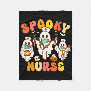 Cobertor De Velo Enfermeira Spooky Groovy Halloween
