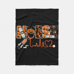 Cobertor De Velo Enfermeira Spooky Pumpkin Halloween Costume Rn Cna