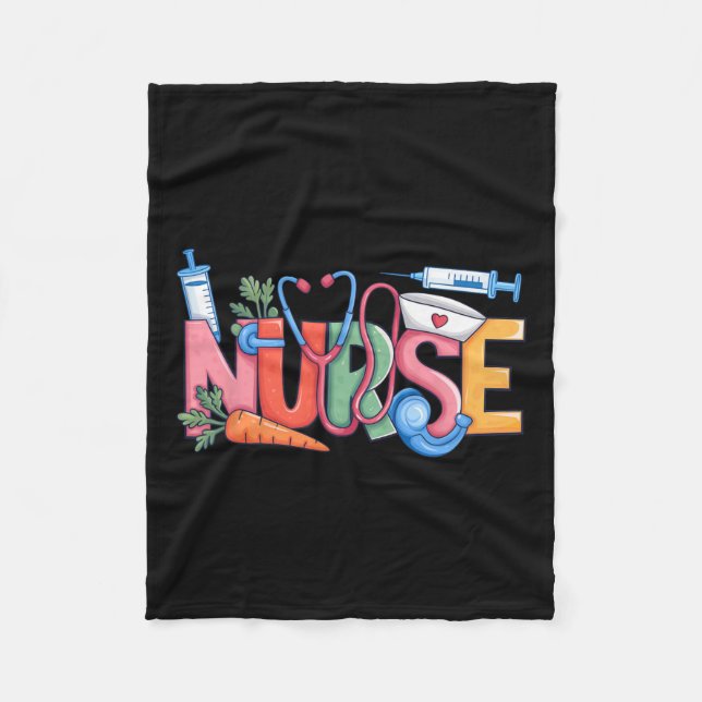 Cobertor De Velo Enfermeiro Estetoscópio Arco Coquetoscópio Cugado  (Frente)