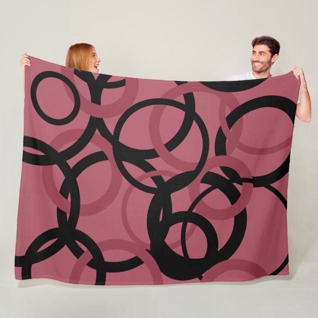 Cobertor De Velo Enfumaçado Topaz e Círculos Pretos (In Situ)