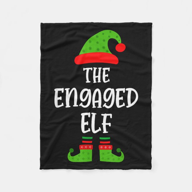 Cobertor De Velo Engaged Elf Family Matching Christmas Engagement  (Frente)