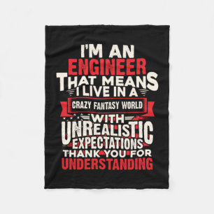 Cobertor De Velo Engenheiro Eu Sou Um Engenheiro