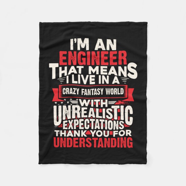 Cobertor De Velo Engenheiro Eu Sou Um Engenheiro (Frente)
