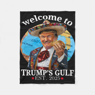 Cobertor De Velo Engraçada Camisa de Trump Bem-vinda ao Golfo de Tr