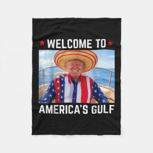 Cobertor De Velo Engraçada Camisa Do Golfo Dos Eua América Trump Am