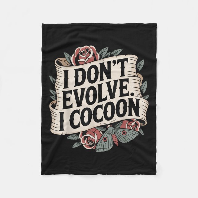 Cobertor De Velo Engraçada citação gótica Eu não evoluo Eu coco o S (Frente)