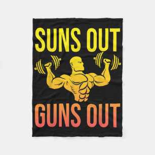 Cobertor De Velo Engraçada Malhação do Bodybuilding Sun Sai das Arm