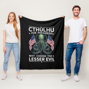 Cobertor De Velo Engraçado 2024 Eleições Cthulhu Para Presidente