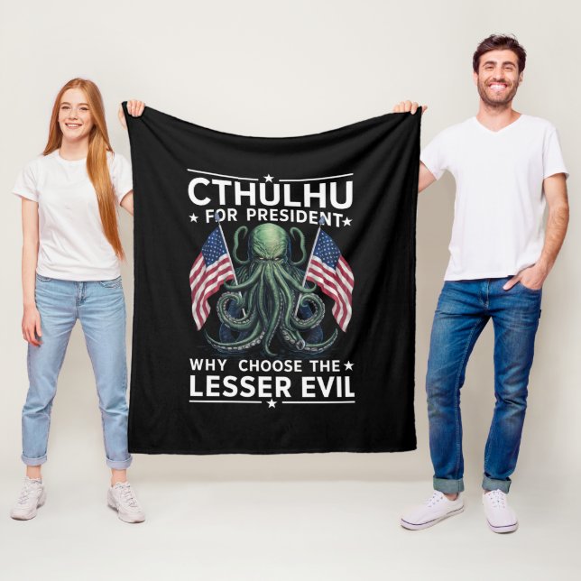 Cobertor De Velo Engraçado 2024 Eleições Cthulhu Para Presidente (In Situ)