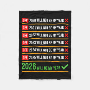 Cobertor De Velo Engraçado 2026 Será Meu Ano Retorno Positivo Humor
