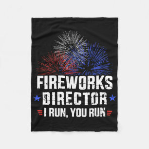 Cobertor De Velo Engraçado 4º De Julho Diretor De Fogos De Artifíci
