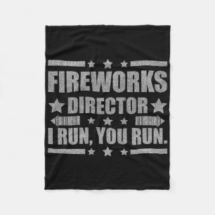 Cobertor De Velo Engraçado 4º De Julho Diretor De Fogos De Artifíci