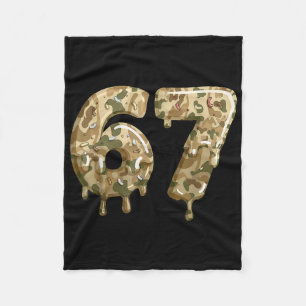 Cobertor De Velo Engraçado 67 Camo Drip Meme Six Seven Gíria Alfa 