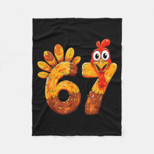 Cobertor De Velo Engraçado 67 Dia de Ação de Graças 6 7 Meme Humor