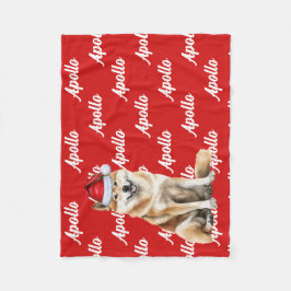 Cobertor De Velo Engraçado Akita Dog Nome Patternado Natal