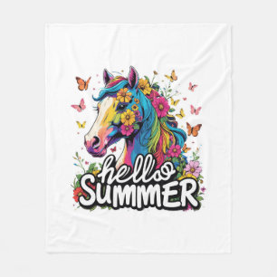 Cobertor De Velo Engraçado Alô Horse de Verão