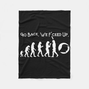 Cobertor De Velo Engraçado Anti Trump - Volte! Trump Evolution Tee