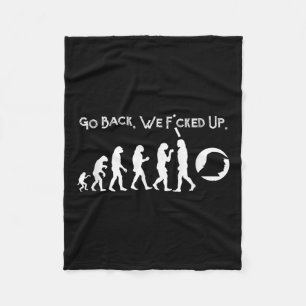 Cobertor De Velo Engraçado Anti Trump - Volte! Trump Evolution Tee