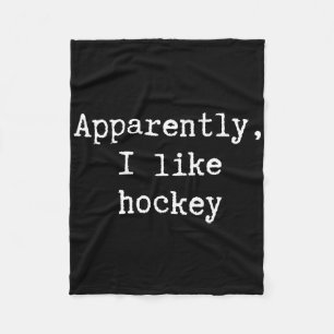 Cobertor De Velo Engraçado Aparentemente Eu Gosto de Hockey Mãe Pai